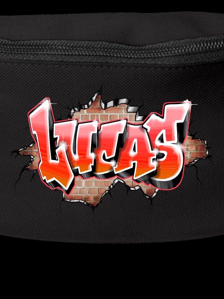 Lucas graffiti name red