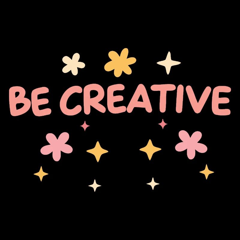 Be Creative - Pastel Doodle Typo