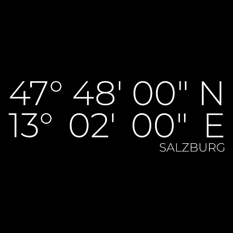 Coordinates Salzburg, Austria