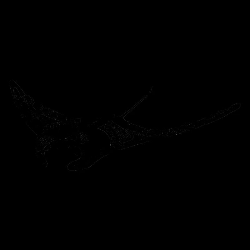 schwarzes Mantarochen-Tattoo