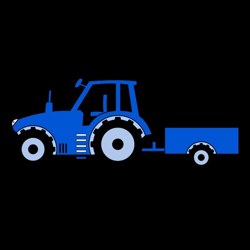 Traktor mit Anhänger blau