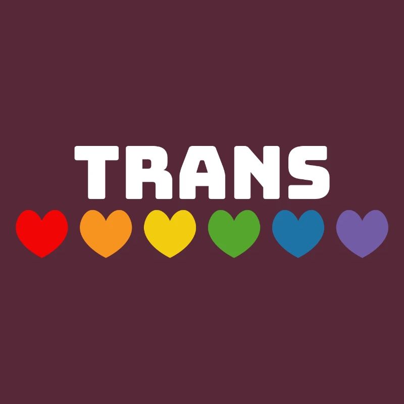 Regenbogenherzchen Trans weiss