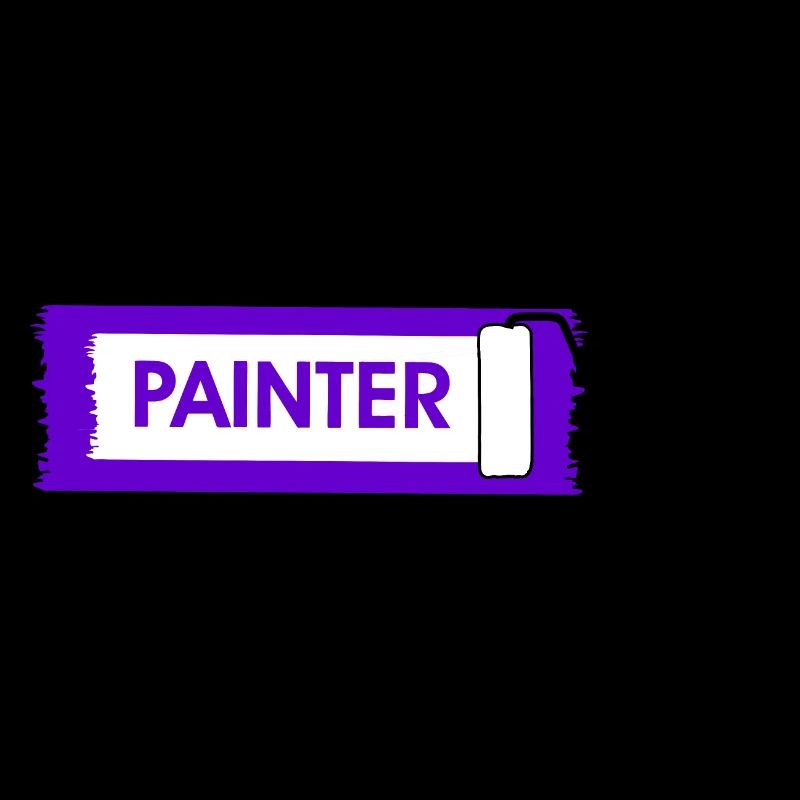 Paint roller with purple paint