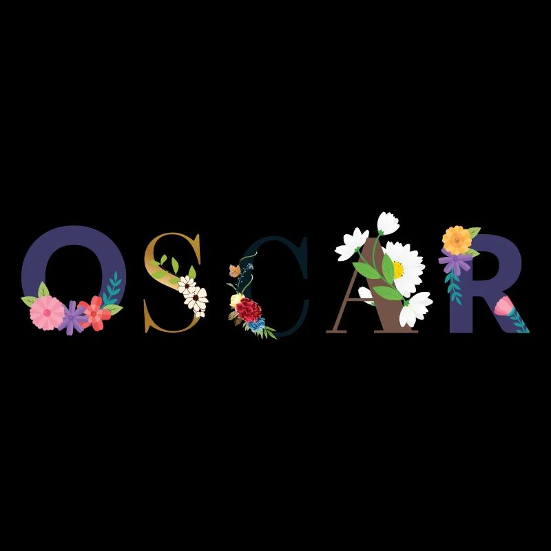 OSCAR Name mit Blumen geschmückt