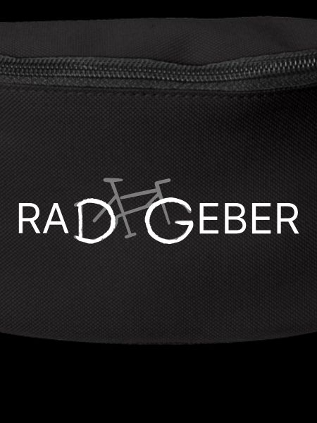 Radfahrer-Logo mit Fahrrad-Silhouette