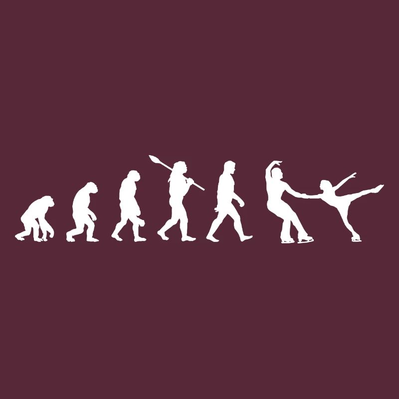 Eiskunstläufer - Evolution des Menschen / Darwin