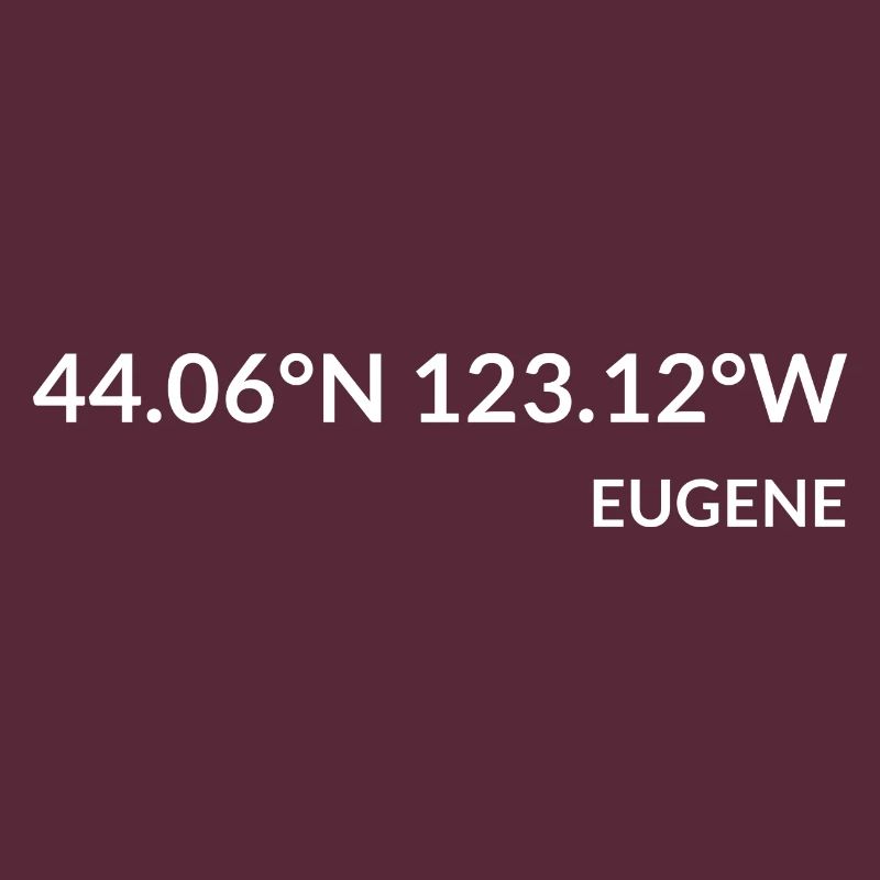 Eugene, Oregon, USA Coordinates