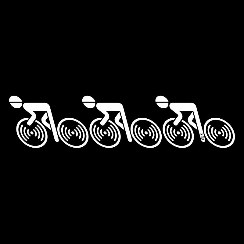 3 cyclistes de course (vélo de course, vélo, cycliste / L <–R)