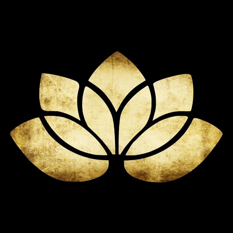yoga fleur de lotus doré