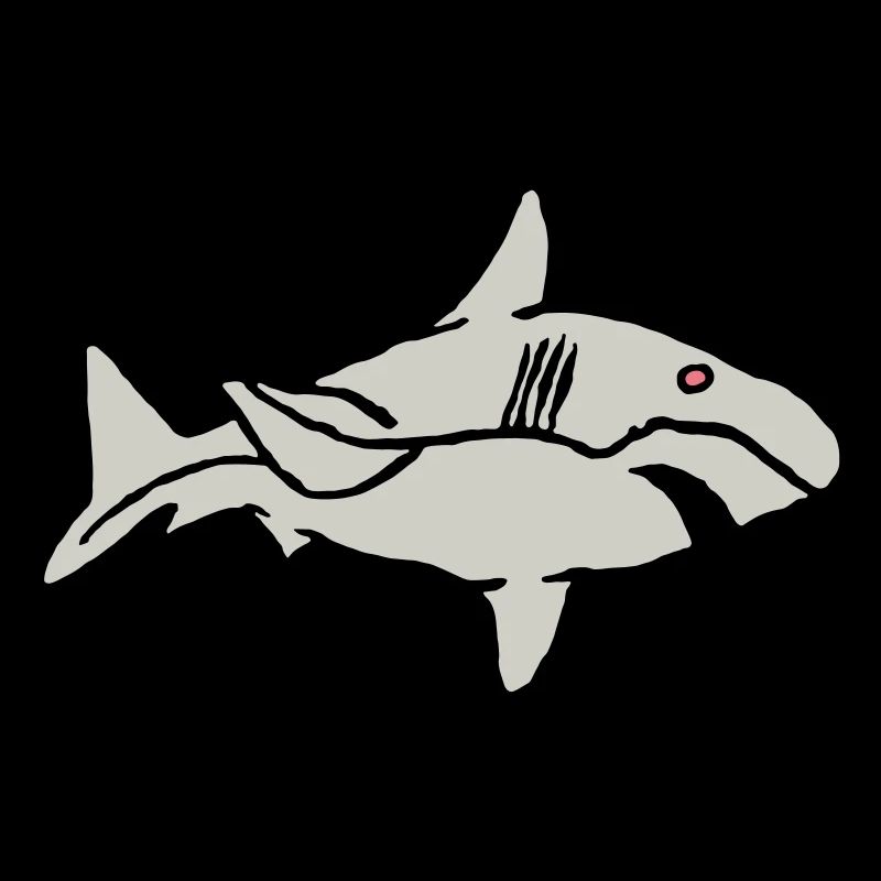 Poisson Requin Prédateur Eau Graffiti Océan