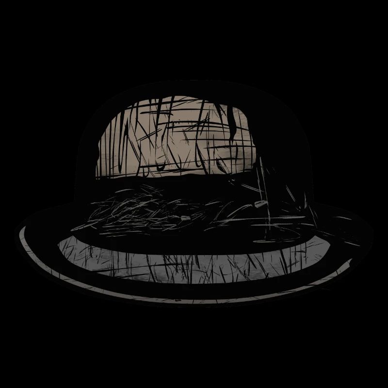 Fancy bowl hat drawing
