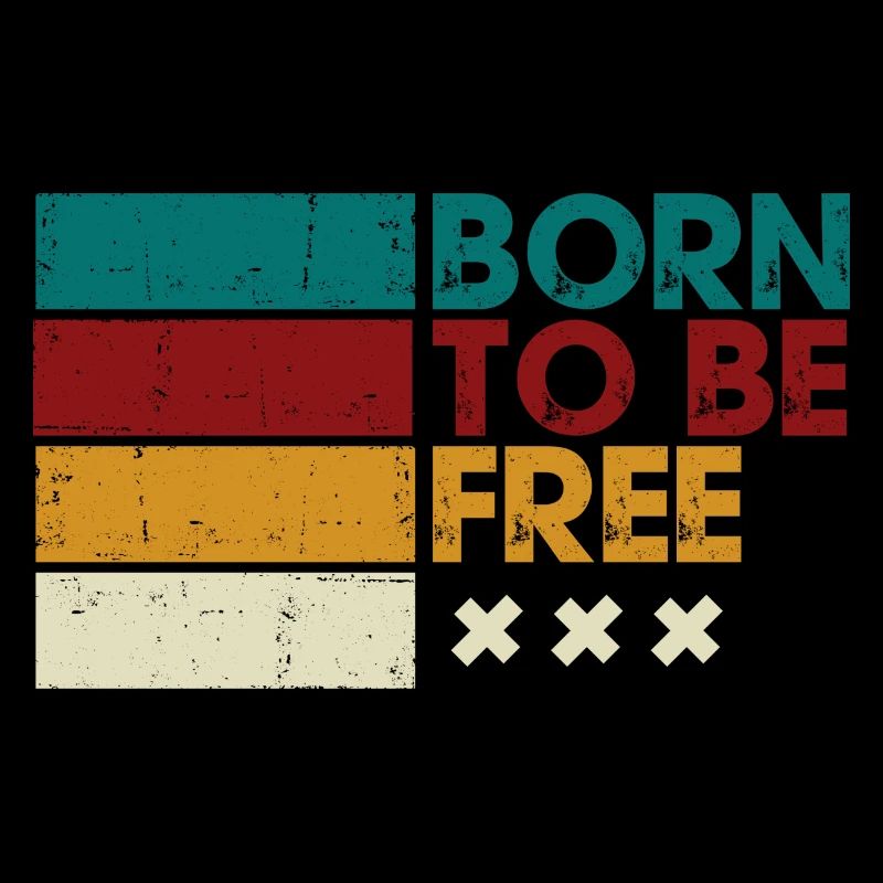 Logo rayé Born to Be Free