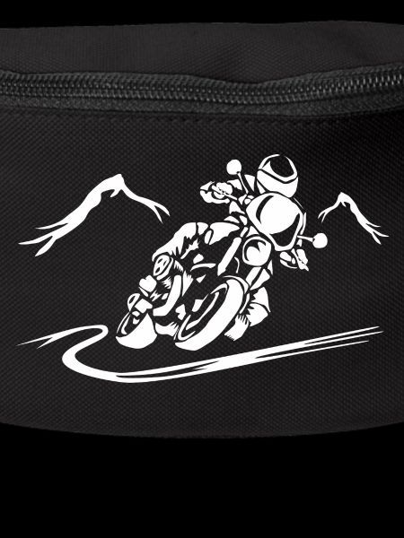 Speeding motorcycle silhouette