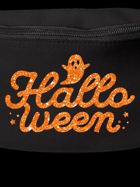 Halloween Orange Glitter Ghost