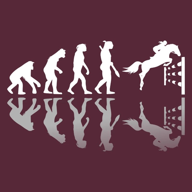 Evolution einer Reiterin Reitsport Geschenk