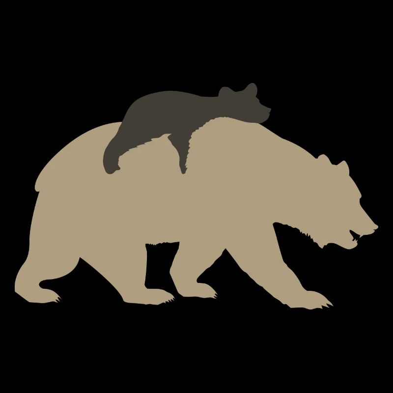 Bear with young