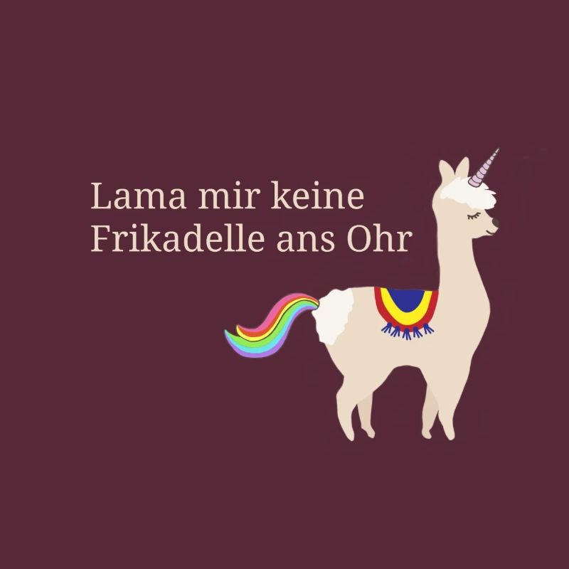 Lama Einhorn mit coolem Spruch