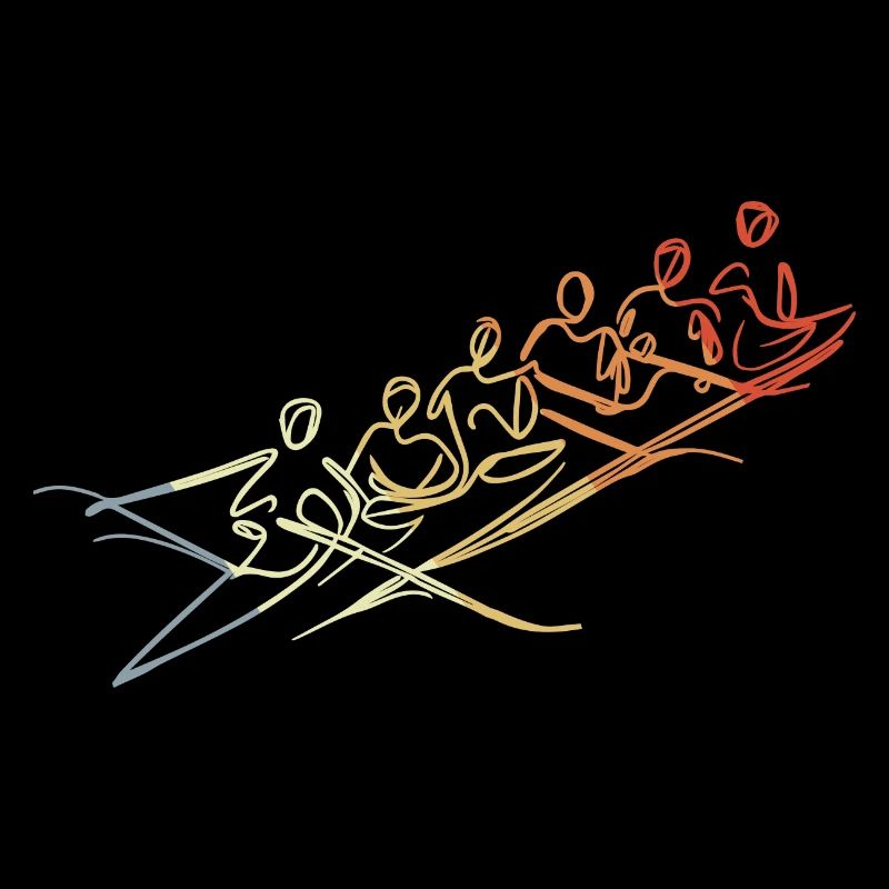Rowing Team Drawing