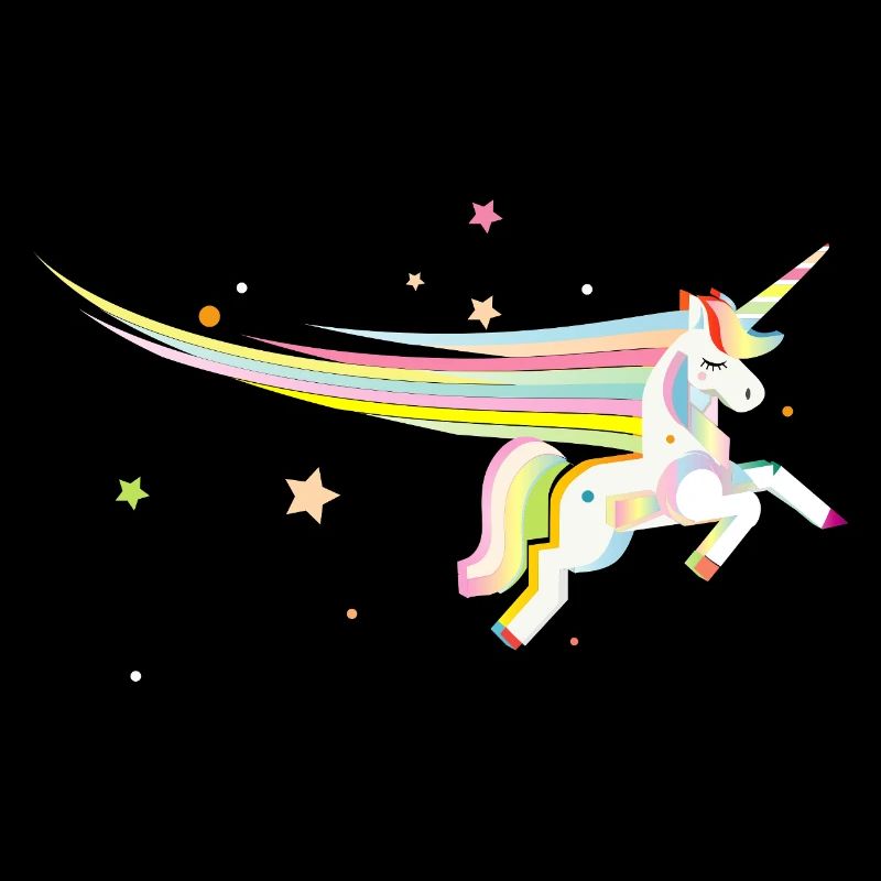 Magisches Einhorn – Farbenfrohe Illustration