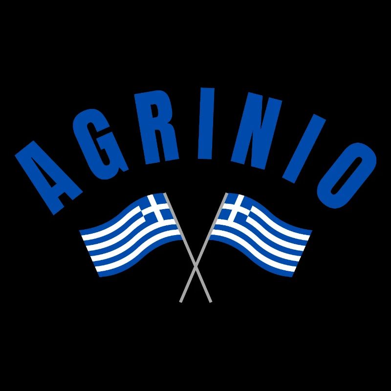 Bogen-Agrinio mit griechischen Flaggen