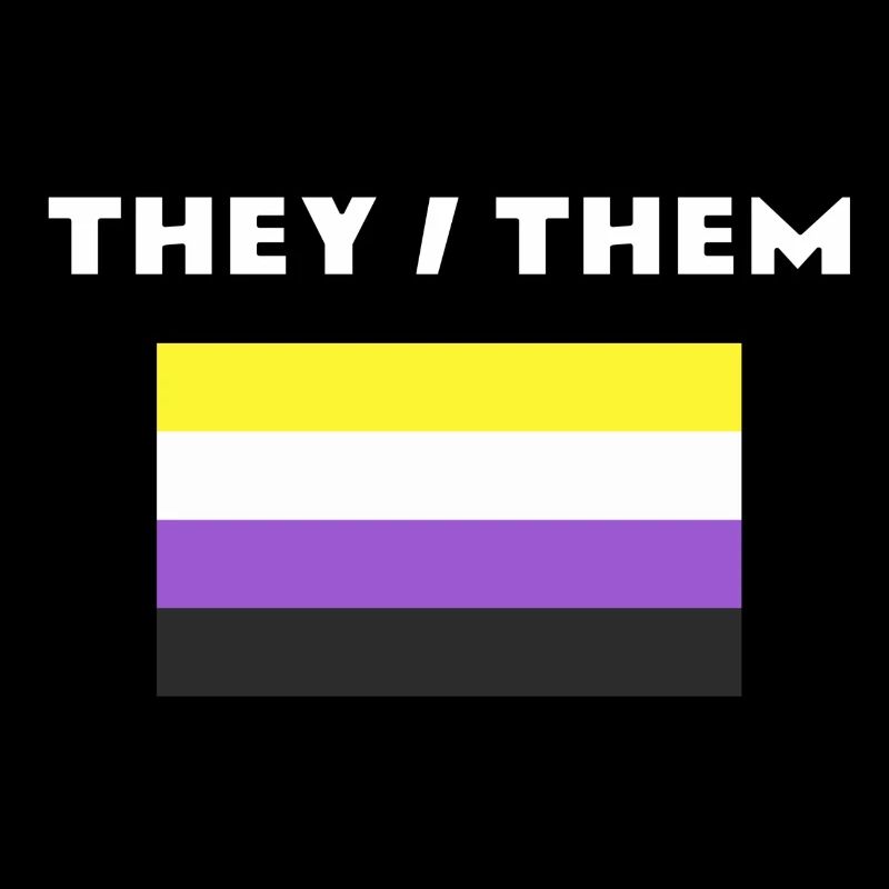 They Them Non Binary Pronouns Flag