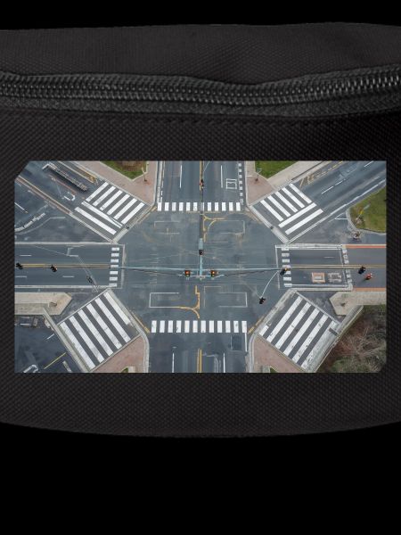 Aerial view of intersection geometry