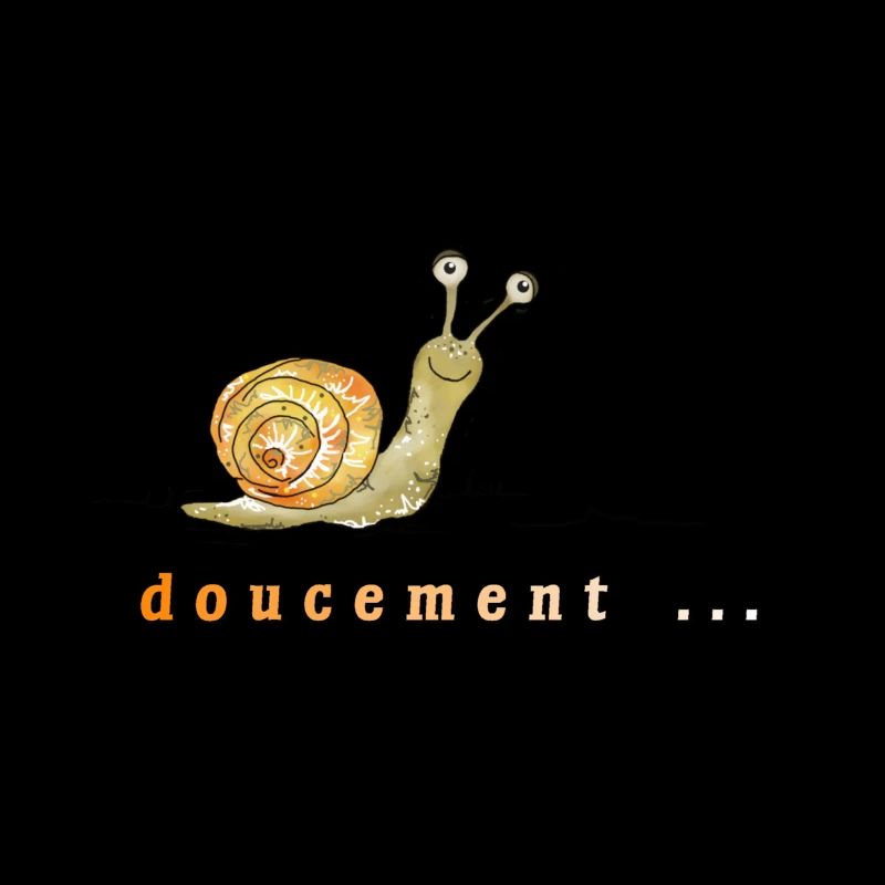 doucement, escargot, lent