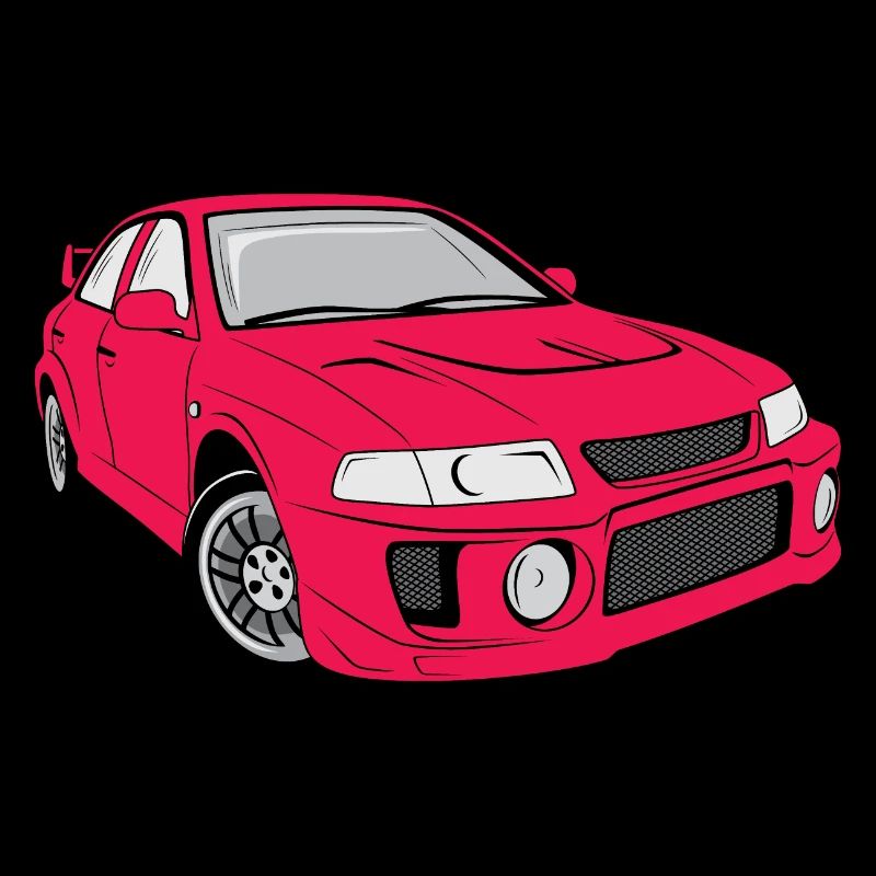 Retro rotes Auto