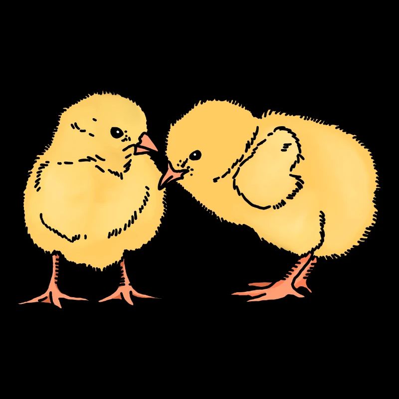 Deux poussins mignons