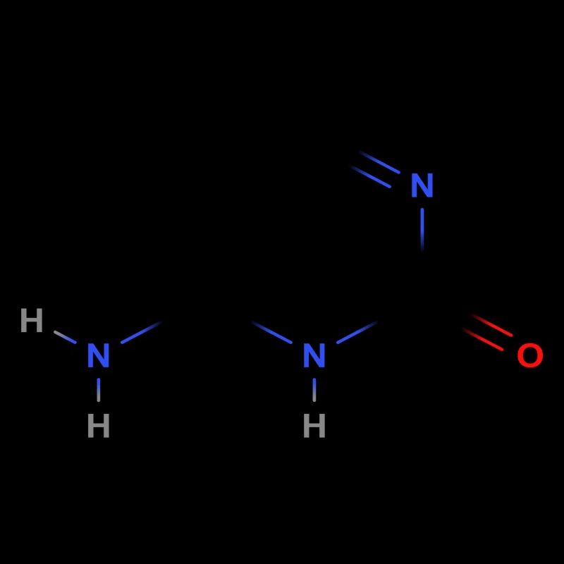 Cytosine Molecule - Colored Structural Formula