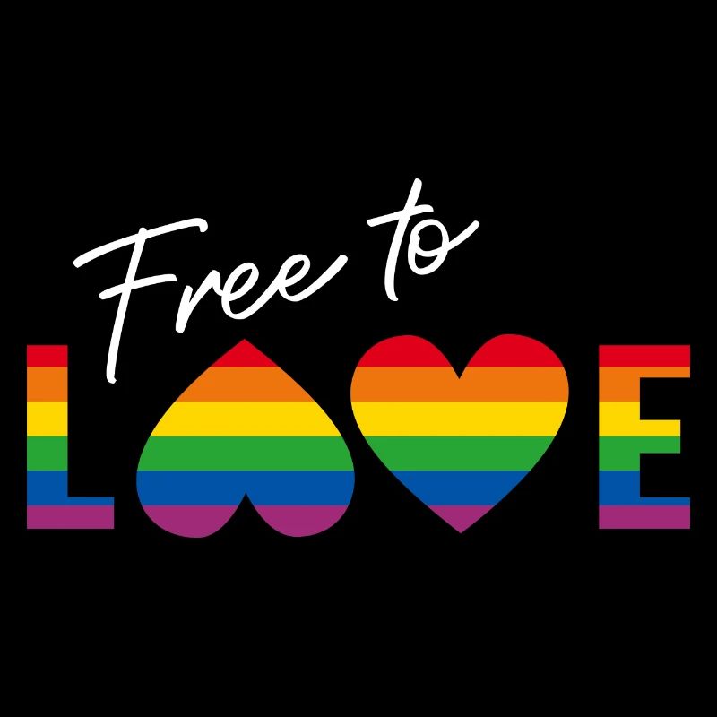 LGBTQIA+ libre d’aimer Drapeau arc-en-ciel