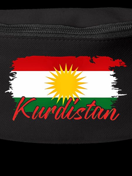 Kurdish flag with Kurdistan Kurds