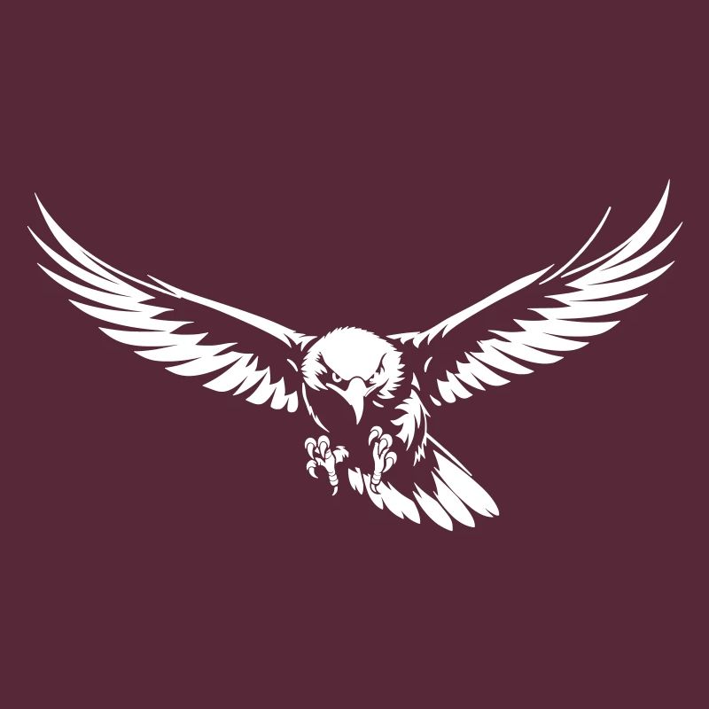 Attacking eagle in flight