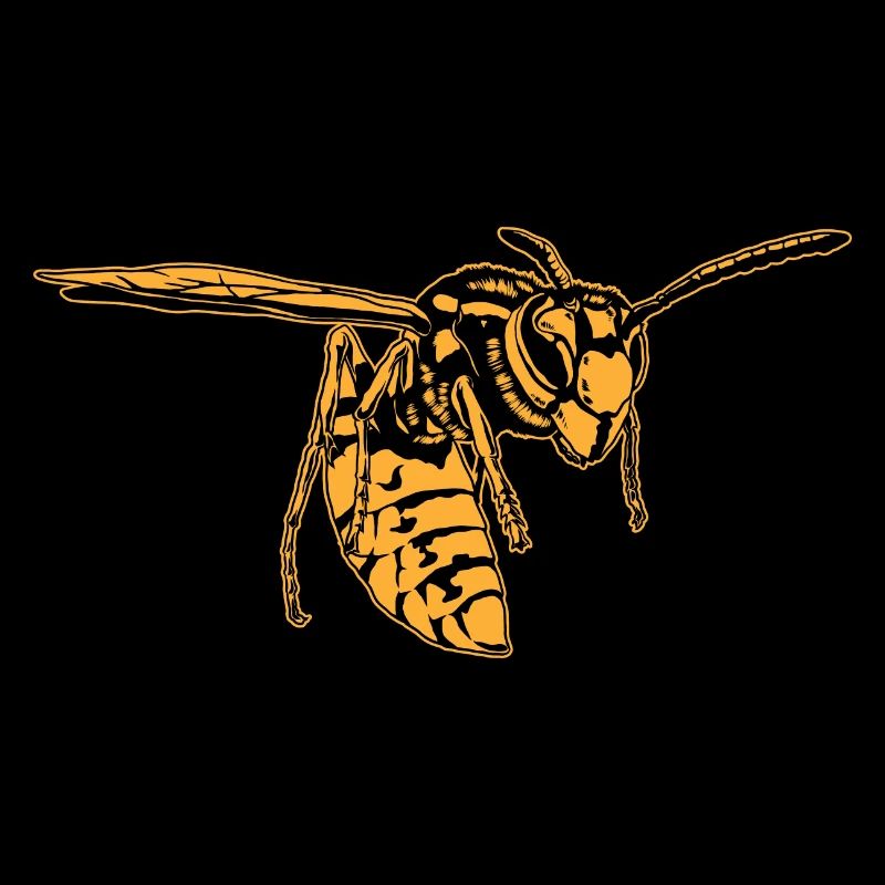 Cool Wasp Insect Sketch Graphic Wasp Animal Lover