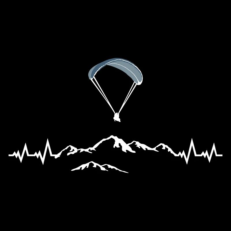 Paragliding, Paragliding, Mountains & Pulse Heartbeat