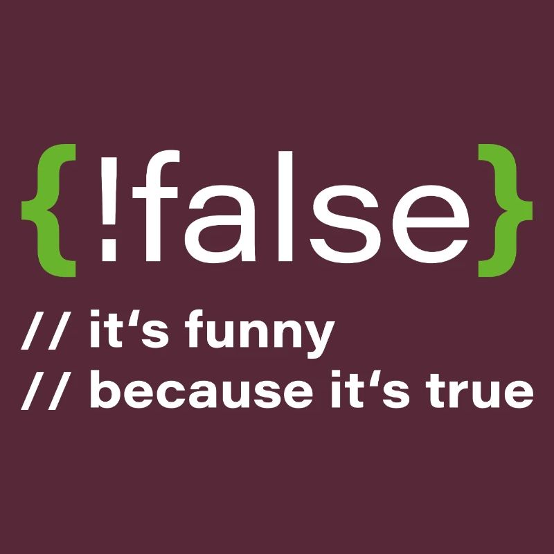 false – Lustiger Programmierer Spruch