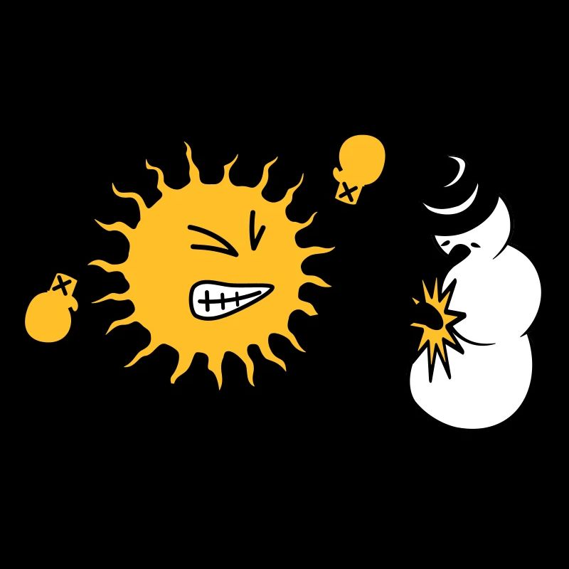 sun kicks snowman