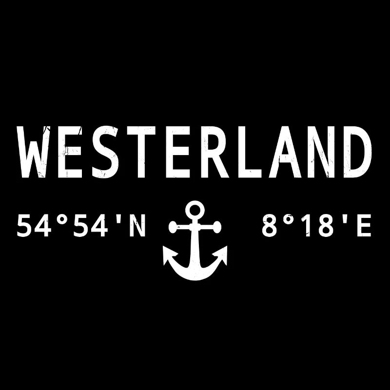 Westerland-Design mit Kompass und Anker