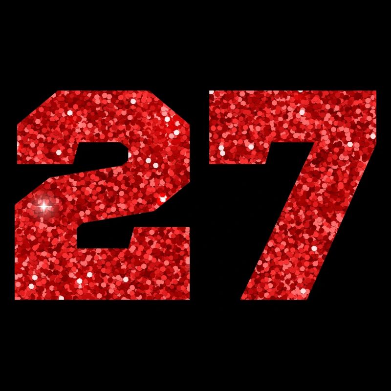 Nummer 27 Roter Glitzer - 27-jähriges Jubiläum