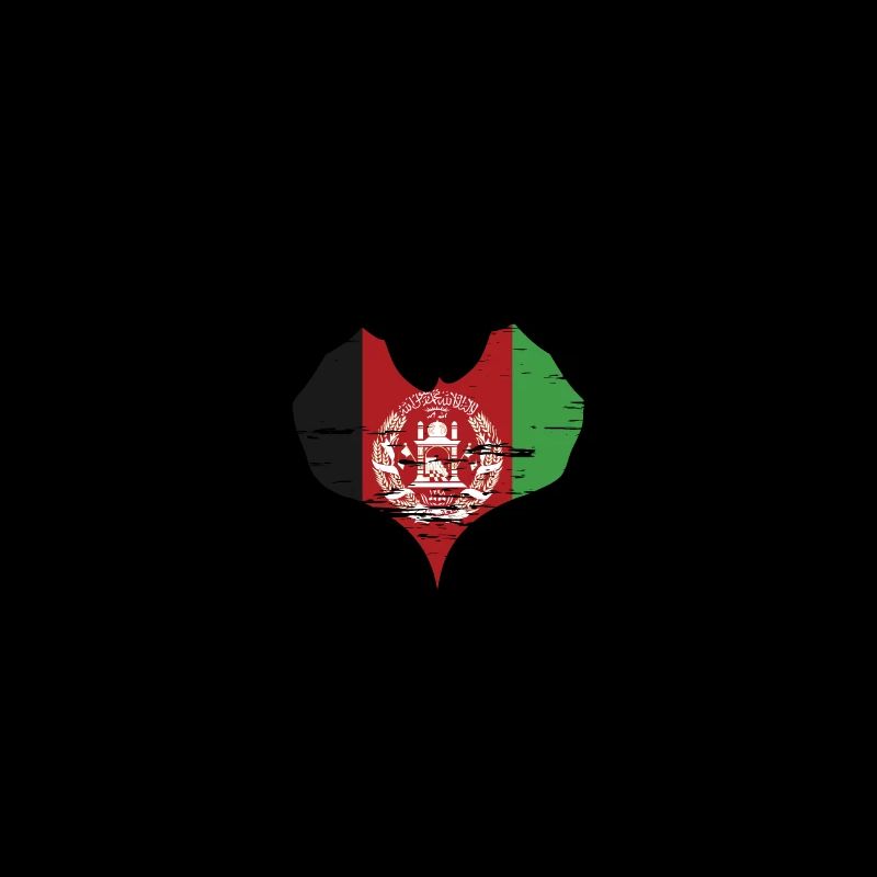 Drapeau de l’Afghanistan mains forme de coeur utilisé