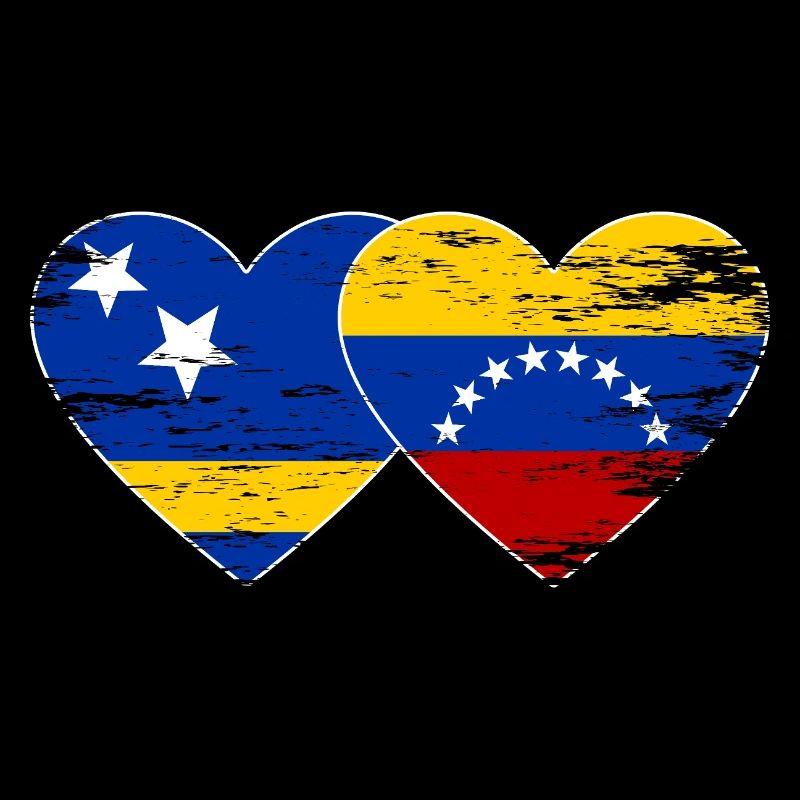 Cœur du drapeau du Venezuela de Curaçao utilisé