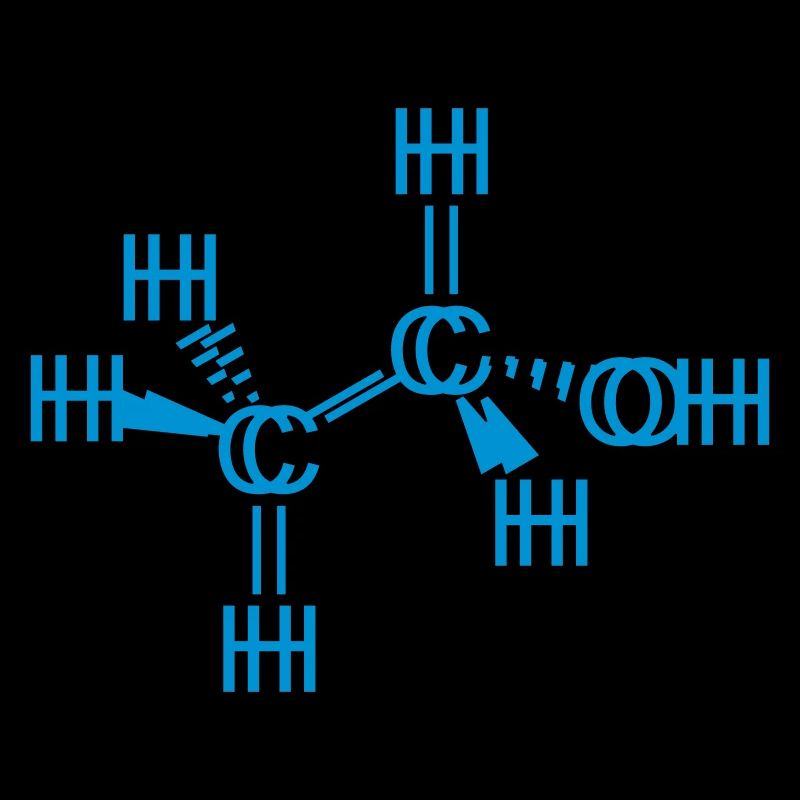 Ethanol Alcohol Molecule seen drunk.