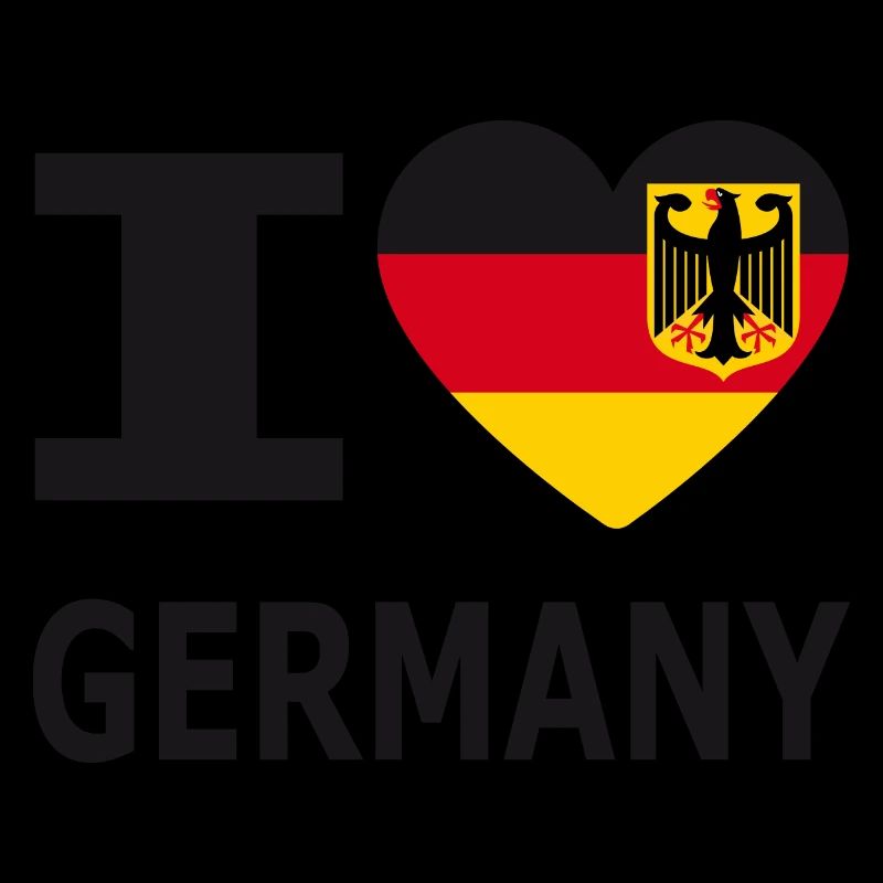 I love Germany / Germany flag and eagle