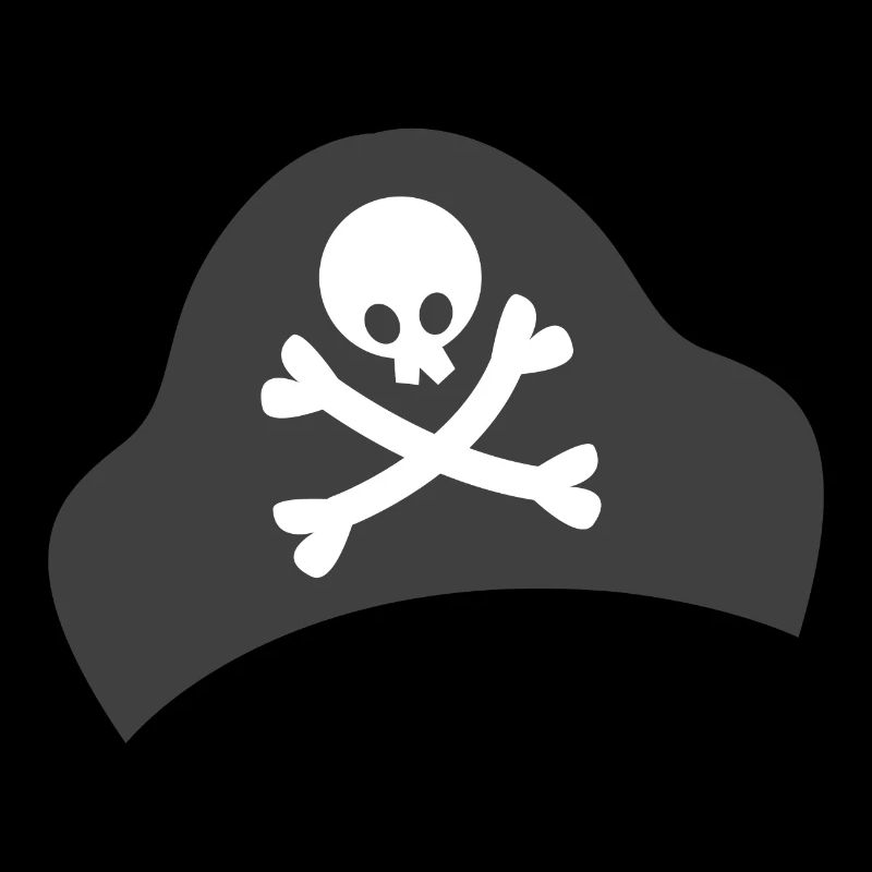 Os croisés simples sur un chapeau de pirate