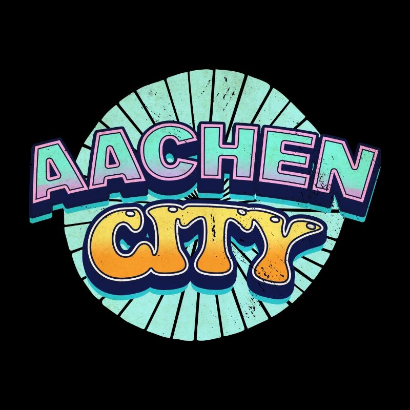 Aachen Germany City Font Pop Art Comic