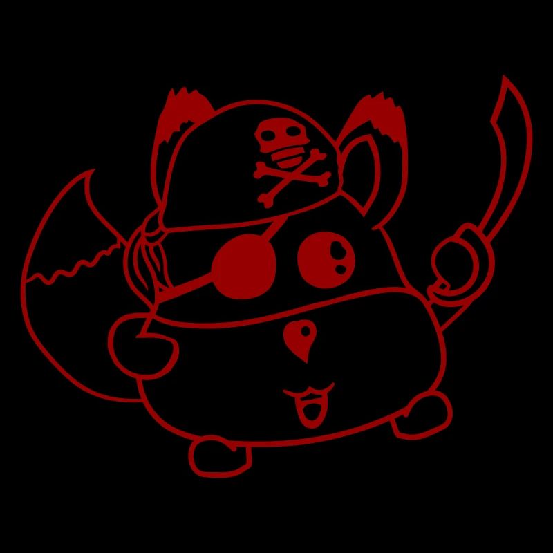 Petit renard mignon pirate animal sabre oeil patch