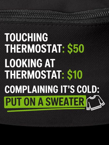 Humour thermostat : Mettez un pull