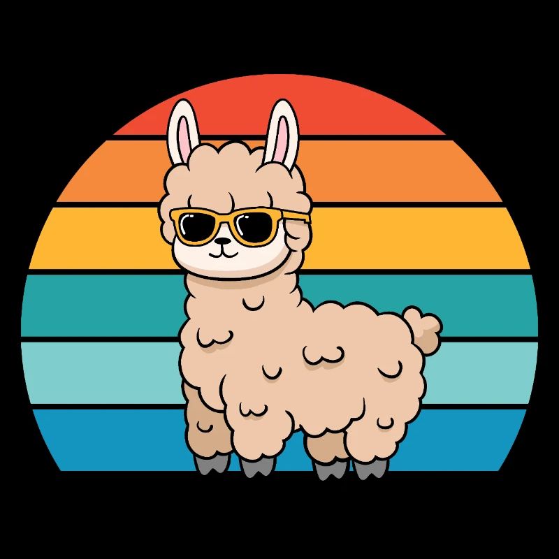 Alpaca with sunglasses for llama lovers