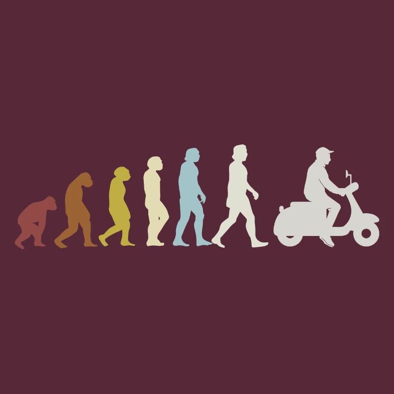 Mofa Moped Evolution Mopedfahrer Roller