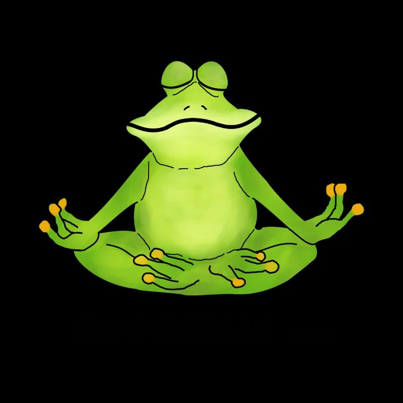 OM, meditation, frog